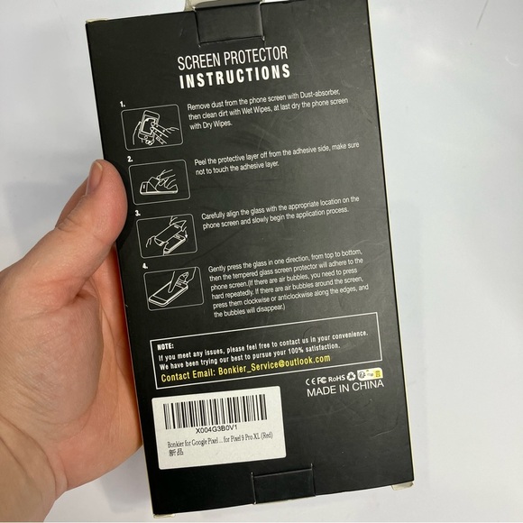 Bonkier phone case for Google pixel 9 pro XL red new in box tempered glass - Picture 2 of 4